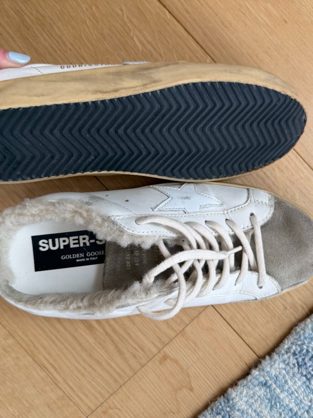 Golden Goose Super-Star Sabot Sneakers in White/Grey โ Size 37 - Picture 3 of 5